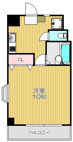 マグノリア國分(1K/2階)の間取り写真