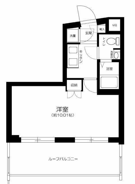 ビバリーホームズ町屋(1K/5階)の間取り写真