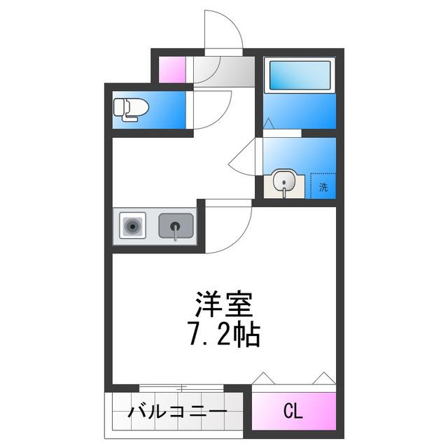 ACHT HIK RESIDENCE 南住吉(1K/1階)の間取り写真