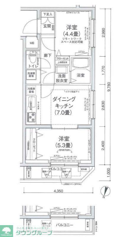 アイル プレミアム向島(2DK/2階)の間取り写真
