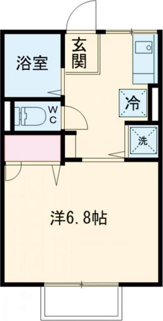 アリマハイツ(1K/1階)の間取り写真