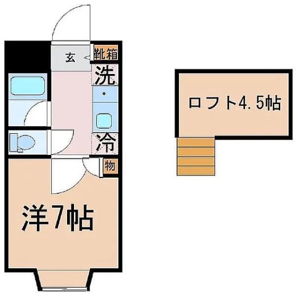 ONE PLACE CHUO(1K/1階)の間取り写真