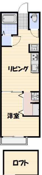 LIKES矢作町(1LDK/2階)の間取り写真