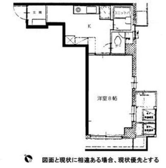 シャトル和庄(1DK/2階)の間取り写真