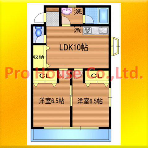 グラン田無(2LDK/2階)の間取り写真