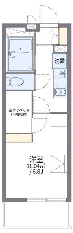 レオパレスシティーC(1K/1階)の間取り写真