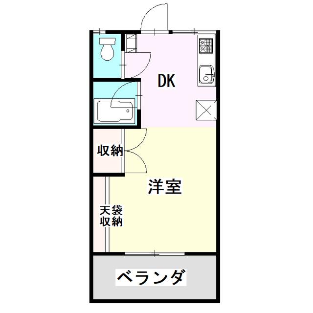 クリーンハイツ・スリー(ワンルーム/2階)の間取り写真