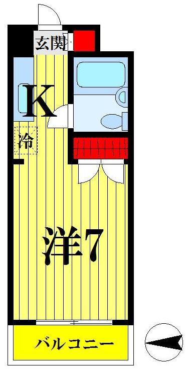 リアライズ鐘ヶ淵(1K/5階)の間取り写真