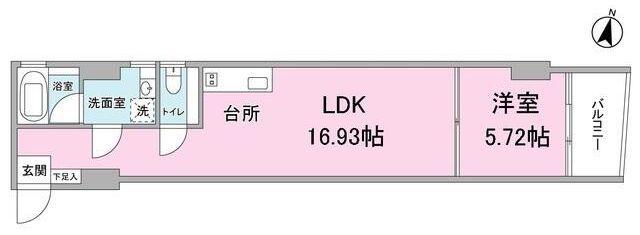FUKUMI APARTMENT(1LDK/2階)の間取り写真