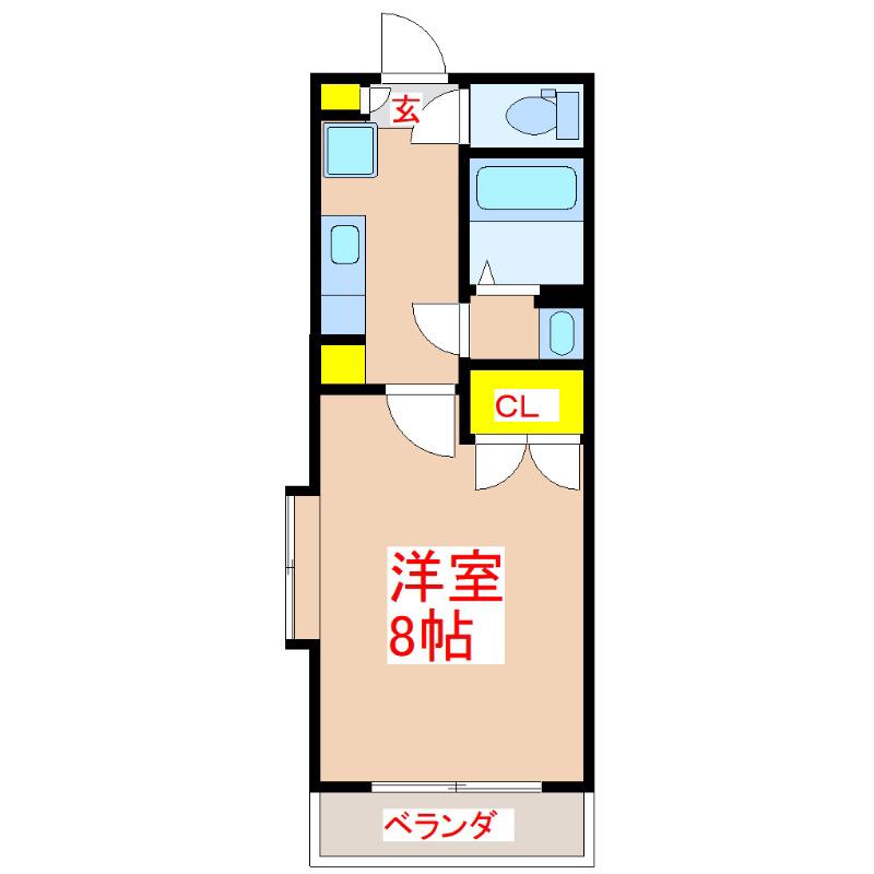 GRAND KISYABA(1K/3階)の間取り写真