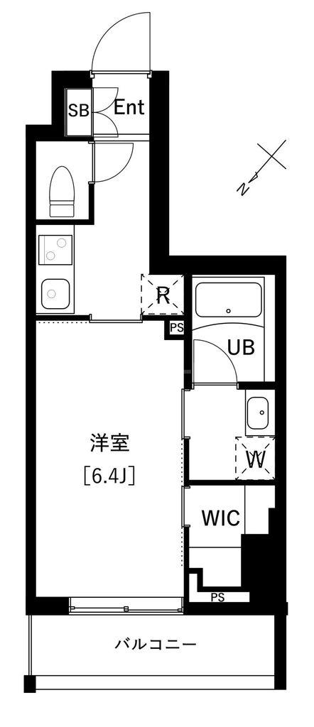 ARKMARK上池袋(1K/2階)の間取り写真