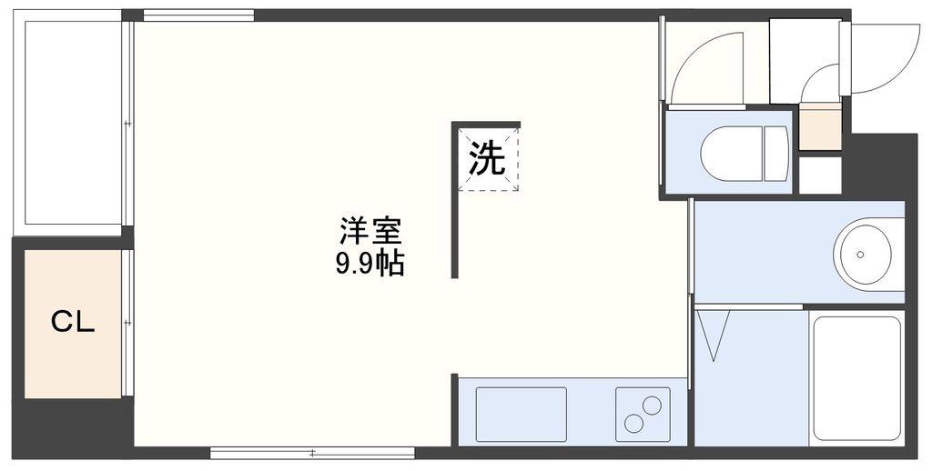 ファーストステージ思案橋(ワンルーム/2階)の間取り写真