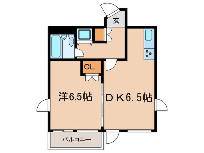 アーク武庫之荘 NO.III(1DK/2階)の間取り写真