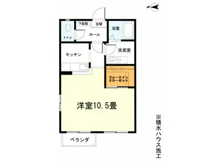 YKSTUDIO(1K/2階)の間取り写真