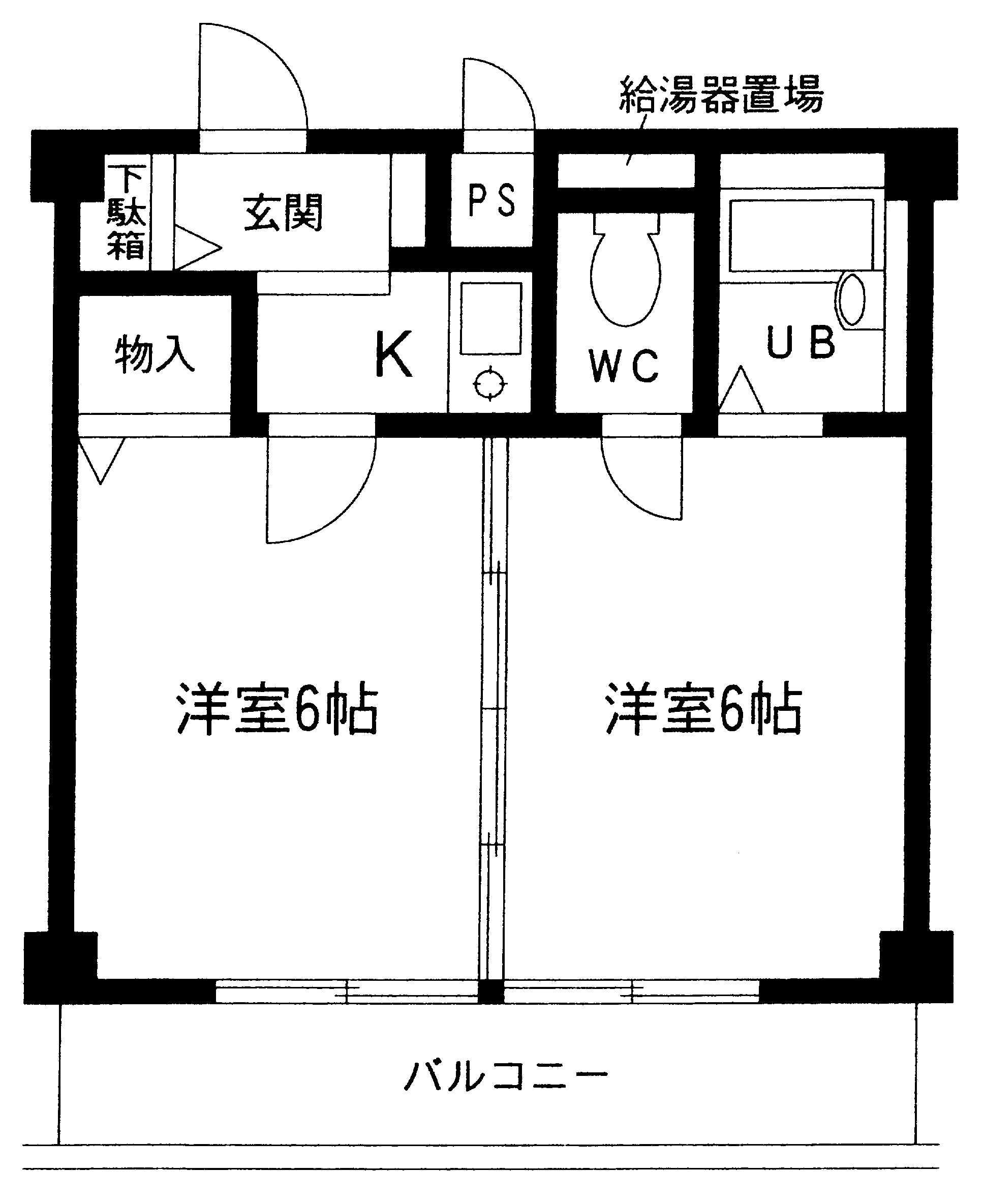 東和プラザ(2K/5階)の間取り写真