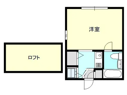 スリジェ桜(1K/2階)の間取り写真