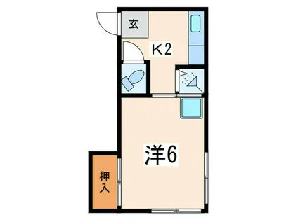 ひかり荘(1K/1階)の間取り写真