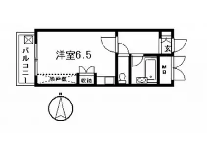 ハイソサエティ宝町(ワンルーム/8階)の間取り写真