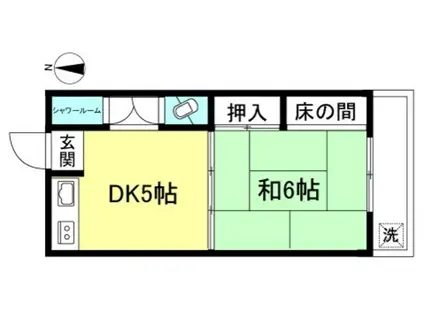 桜コーポ(1DK/2階)の間取り写真