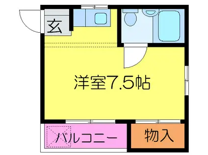 ハイツSHUWA(ワンルーム/2階)の間取り写真