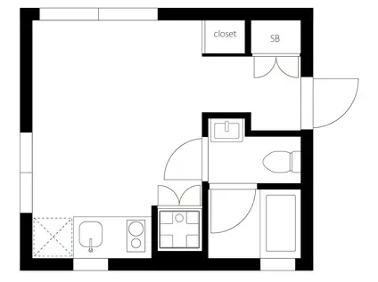 FARE下北沢II(ワンルーム/1階)の間取り写真