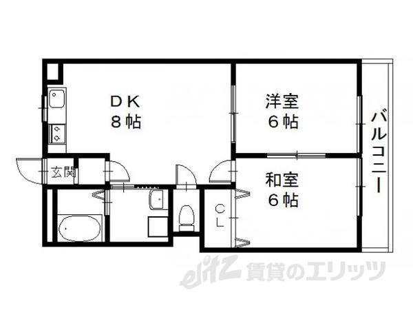 彦根ガーデンハイツ(2DK/3階)の間取り写真