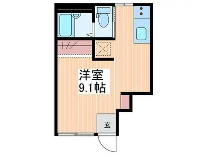 87Gアロベスタ串戸(ワンルーム/1階)の間取り写真