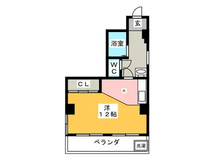 三松ビル(ワンルーム/4階)の間取り写真
