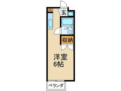 MAYUMIハイツ枚方8番館(ワンルーム/1階)の間取り写真