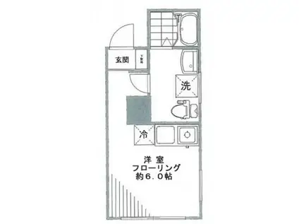 CICADA SAKURAJOSUI(ワンルーム/3階)の間取り写真