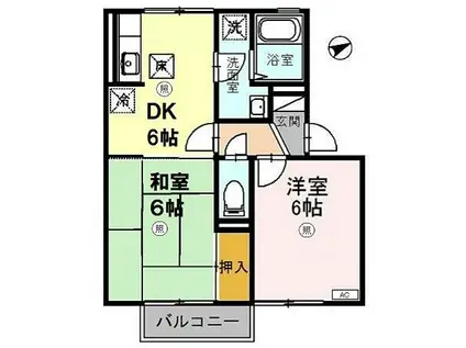 アーニマ・カーサ(2DK/1階)の間取り写真