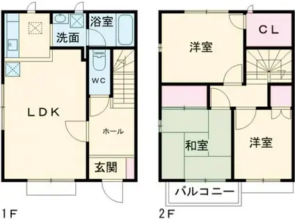 セゾンファミーユ小金井(3LDK/1階)の間取り写真