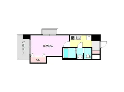 LUXE新大阪イースト2(1K/7階)の間取り写真