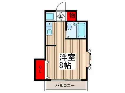 STORCHFORT(ワンルーム/4階)の間取り写真