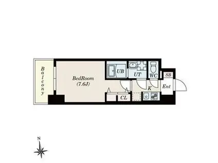 S-RESIDENCE桜本町AWESOMEなんでも乗ります(1K/14階)の間取り写真