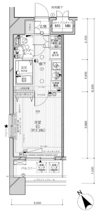 メインステージ川崎IV 8階階 間取り