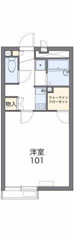 レオネクスト屋敷添(1K/2階)の間取り写真