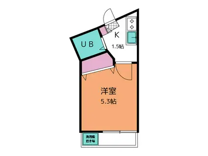 エバーグレース子安(1K/1階)の間取り写真