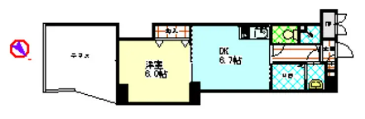 レジデンス馬事公苑 1階階 間取り