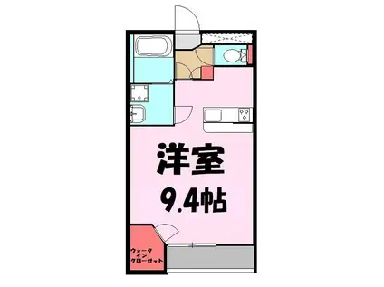 マーネク戸田公園(1K/1階)の間取り写真