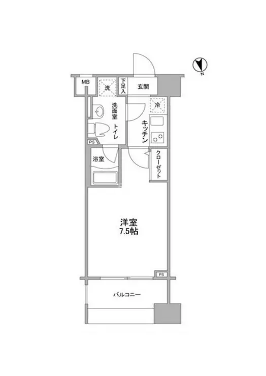 メインステージ白金高輪駅前 4階階 間取り