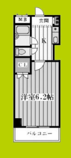 アルカン弐番館(1K/4階)の間取り写真