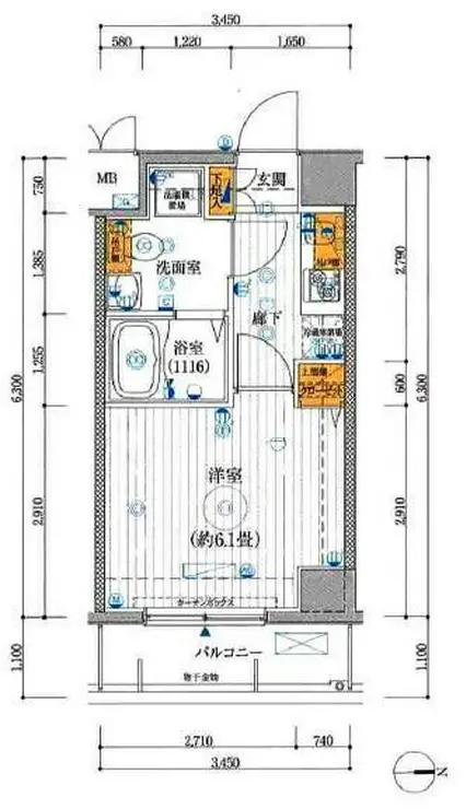 ル・リオン南砂町 5階階 間取り