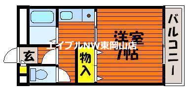 エスポアール21B(1K/3階)の間取り写真