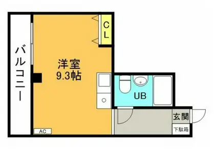 レックス立川(1K/3階)の間取り写真