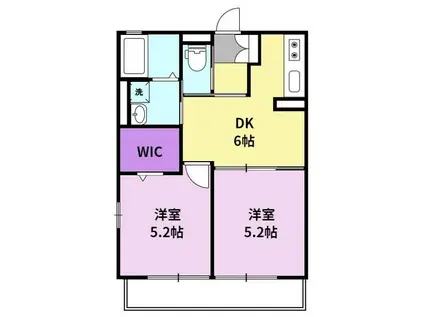 シティーメゾン(2DK/2階)の間取り写真