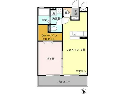 ラシック(1LDK/1階)の間取り写真