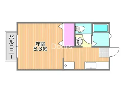 シャンテ高島(1K/2階)の間取り写真