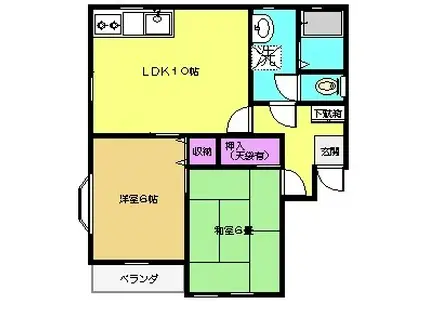 ルイシャトレ(2LDK/2階)の間取り写真