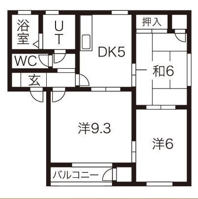 ＪＲ東北本線 岩手飯岡駅 徒歩9分 2階建 築31年(3DK/2階)の間取り写真